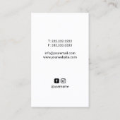 Spine- en Bloedkool Chiropractor Therapist Visitekaartje (Achterkant)