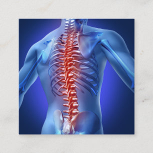 Spine Graphic Square Chiropractor Vierkante Visitekaartje