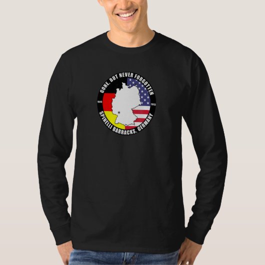 Spinelli Barracks Duitsland Veteraan militaire bas T-shirt (Voorkant)