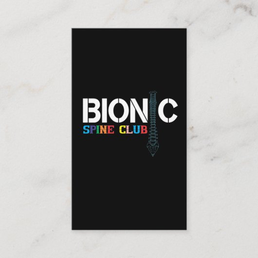Spinespiringherstel Spinale Fusie Terug goed Visitekaartje (Voorkant)