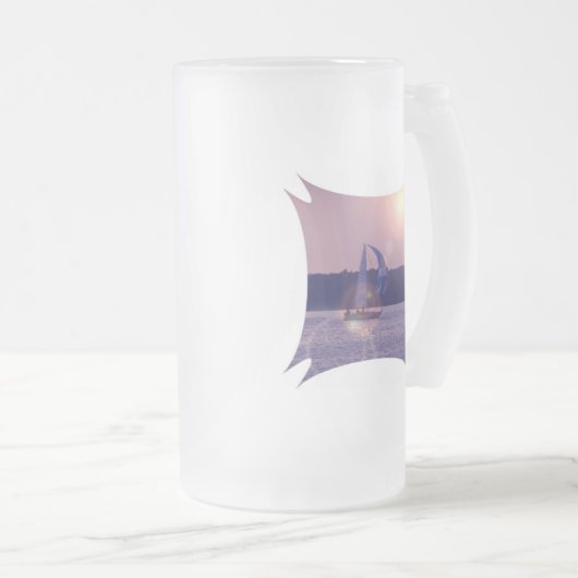 Spinnaker Sailboat Frosted Beer Mok (Voorkant rechts)