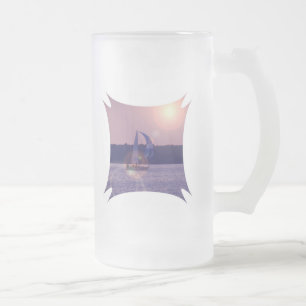 Spinnaker Sailboat Frosted Beer Mok
