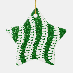 Spinnen en FAUX Glitter {groen} Star-versiering Keramisch Ornament
