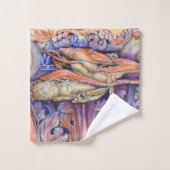 Spinnen en krullen Label Bad Handdoek (Wasdoekje)