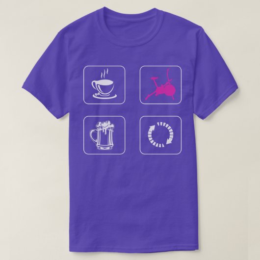 Spinnen in centrifuge in Gym voor koffie-centrifug T-shirt (Design voorkant)