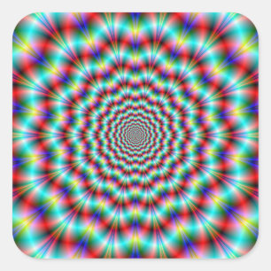 Spinnen op zuur vierkante sticker