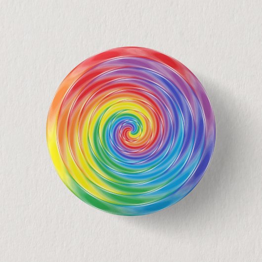 Spinnen regenboog ronde button 3,2 cm (Voorkant)