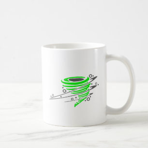 Spinnen van groene tornado koffiemok