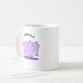 Spinnende Funny Fat Kitty Cat Pun Koffiemok (Voorkant links)