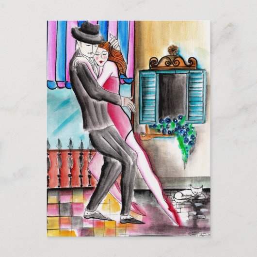Spinnende Tango Ronroneando Briefkaart (Voorkant)