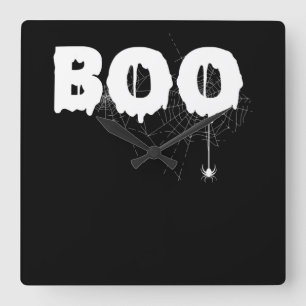 spinnengeschenk   Halloween Grappige Enge Kleine S Vierkante Klok