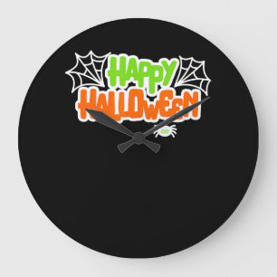 spinnengeschenk Happy Halloween Kleurrijke Schat Grote Klok