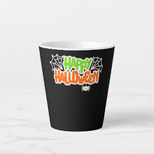 spinnengeschenk Happy Halloween Kleurrijke Schat Latte Mok