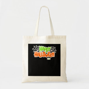 spinnengeschenk   Happy Halloween Kleurrijke Schat Tote Bag