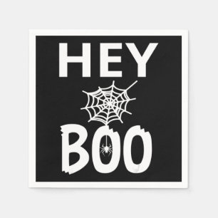 spinnengeschenk Hey Boo Halloween Grappig Spinne Servet