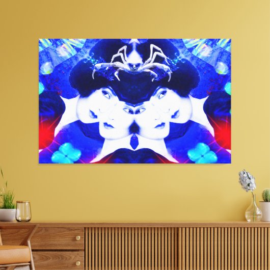 Spinnenweb Canvas Afdruk (Insitu (Woonkamer))