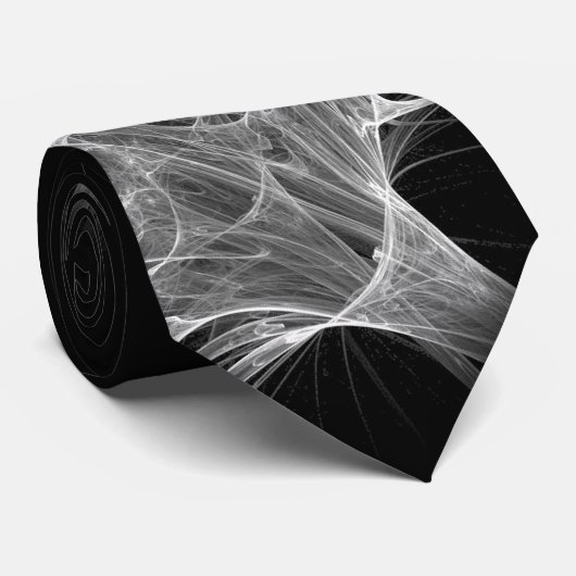 Spinnenweb Fractal Design Stropdas (Opgerold)