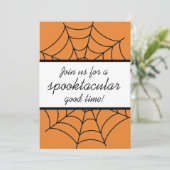 Spinnenweb Griezelfeest Kaart (Staand voorkant)