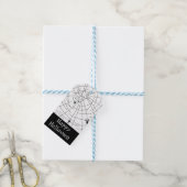 Spinnenweb Handgetekend Abstract Ontwerp Cadeaulabel (Met Touw)