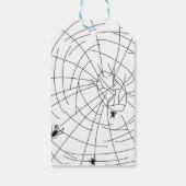 Spinnenweb Handgetekend Abstract Ontwerp Cadeaulabel (Achterkant)