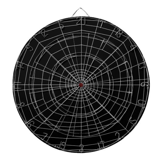 spinnenweb op Zwart Dartbord (Voorkant)