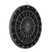 spinnenweb op Zwart Dartbord (Voorkant Links)