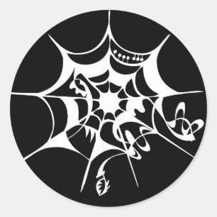 Spinnenweb Ronde Sticker