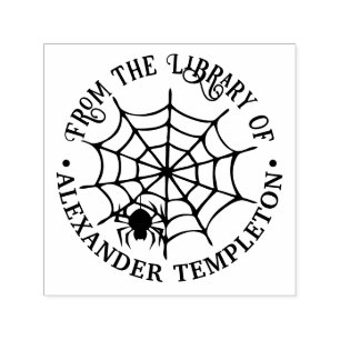 Spinnenweb & Spinnensilhouet Uit de Bibliotheek va Zelfinktende Stempel