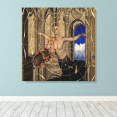 Spinnenweb van vampier canvas afdruk (Insitu (Houten vloer))