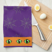 Spinnenwebben en Big Eyes Keukenhanddoek (Quarter Fold)