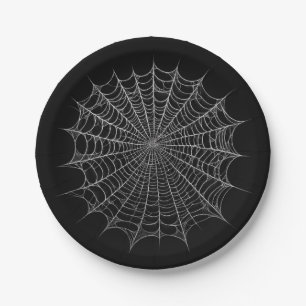 Spinnenwebben Spinneweb Halloween Papieren Bordje