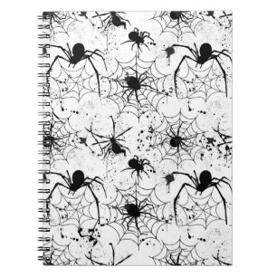Spinnenwebpatroon Halloween Notitieboek
