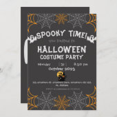 spinnenwebs Sinaasappel Spooky Adult Halloween Par Kaart (Voorkant / Achterkant)