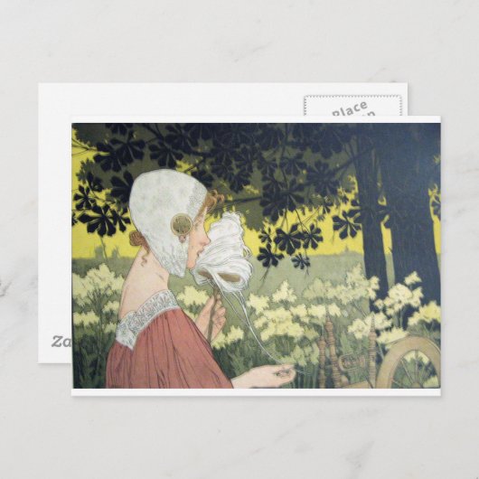 SPINNER BRODEUSE BRIEFKAART (Voorkant / Achterkant)