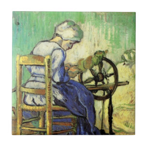 Spinner by Vincent van Gogh Tegeltje