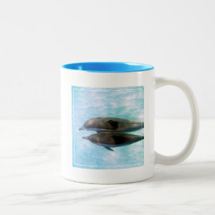 Spinner Dolphins   Oahu Hawaii Tweekleurige Koffiemok
