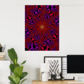 Spinner in rood en Violet Poster (Thuiskantoor)
