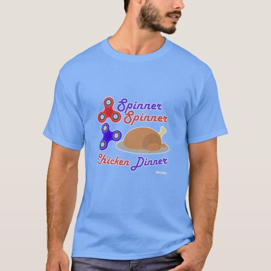 Spinner Spinner Kip Dinner Fidget Trend T-shirt (Voorkant)