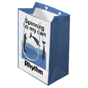 Spinnerdolfijn draait op mijn eigen ritme citaat medium cadeauzakje