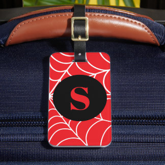 Spinneweb op maat gemaakte gepersonaliseerde initi bagagelabel