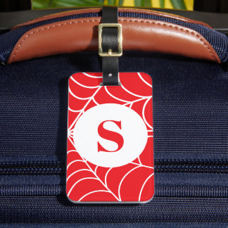 Spinneweb op maat gemaakte gepersonaliseerde initi bagagelabel