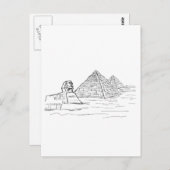 spinnex en pyramiden van Egypte Briefkaart (Voorkant / Achterkant)