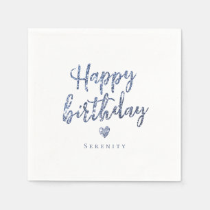 Spinnige glitter blije verjaardag servet