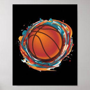 Spinning Basketball Poster