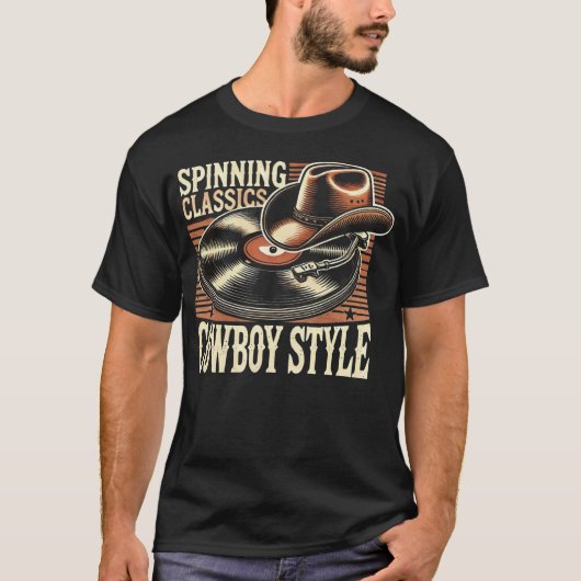 Spinning Classics Cowboy Style  Vinyl T-shirt (Voorkant)