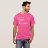 Spinning Rod Vissen Flag T Shirt (Voorkant volledig)