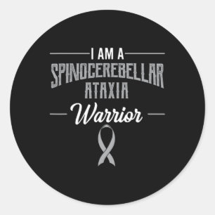 Spinocerebellair Ataxie Warrior Bewustzijnslint Sc Ronde Sticker