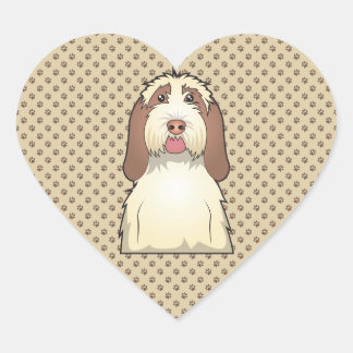 Spinone Italiano Cartoon Hart Sticker