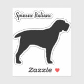 Spinone Italiano Dog Silhouette Vinyl Sticker (Vel)