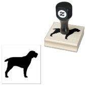 Spinone Italiano Hondenras Silhouette Rubberstempel (Gestempeld)